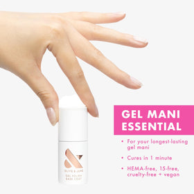 Olive & June cured nails closeup demonstrating glossy, plump finish