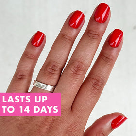 Olive & June spread of 42 press-on nails showing wide size range benefit