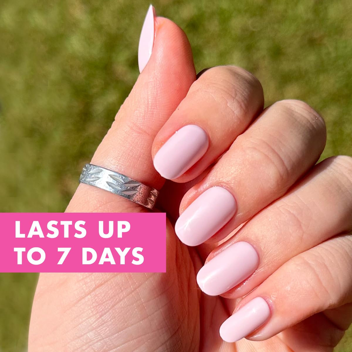 Olive & June press-on nails laid out to show 16 sizes for best fit