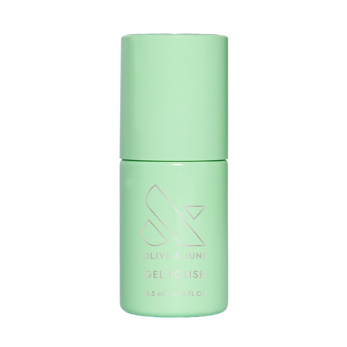 Olive & June front packaging showing Grogu Green bottle and logo for clear product ID