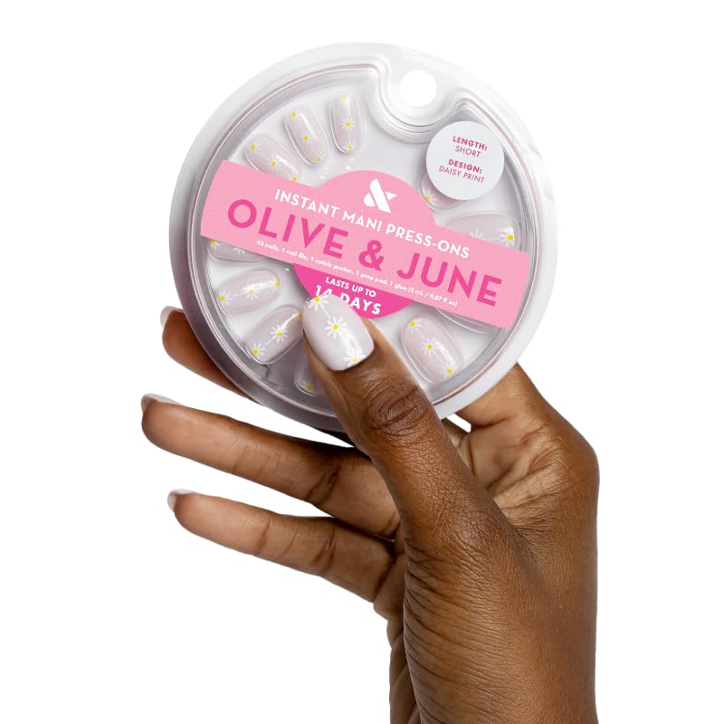 Olive & June front packaging showing Daisy Chain design and kit contents benefit convenience