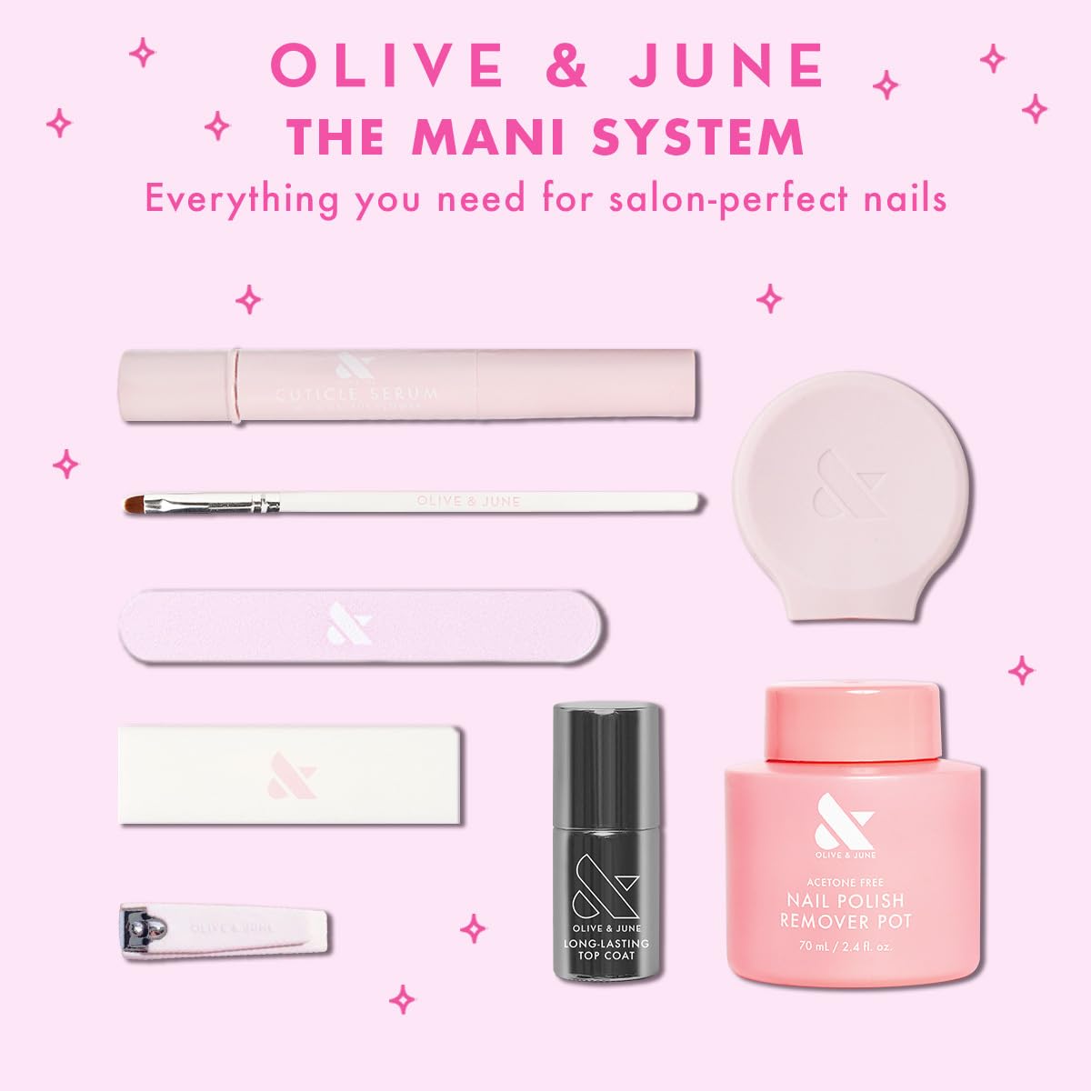 Olive & June manicure lifestyle scene on couch showing salon-quality results at home