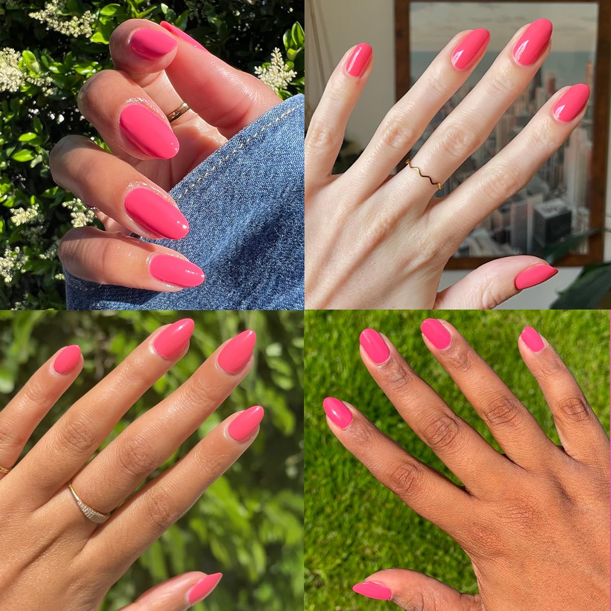 Close-up of Olive & June Lobster Red glossy texture highlighting gel-like shine