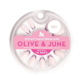 Olive & June close-up of shimmer finish highlighting salon-like shine