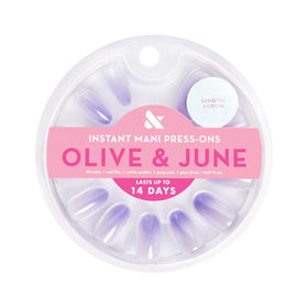 Olive & June full layout of 42 nails with two of each size for perfect fit