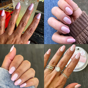 Olive & June nails arranged by 21 sizes illustrating inclusive sizing advantage