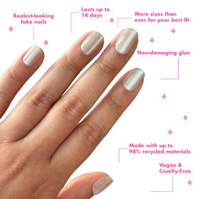 Olive & June array of 21 nail sizes displayed to highlight custom fit