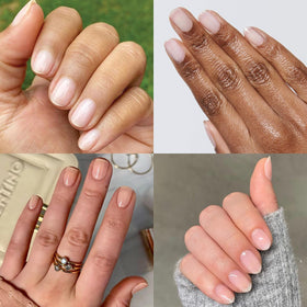 olive & june nails in use left hand showing salon-quality result at home