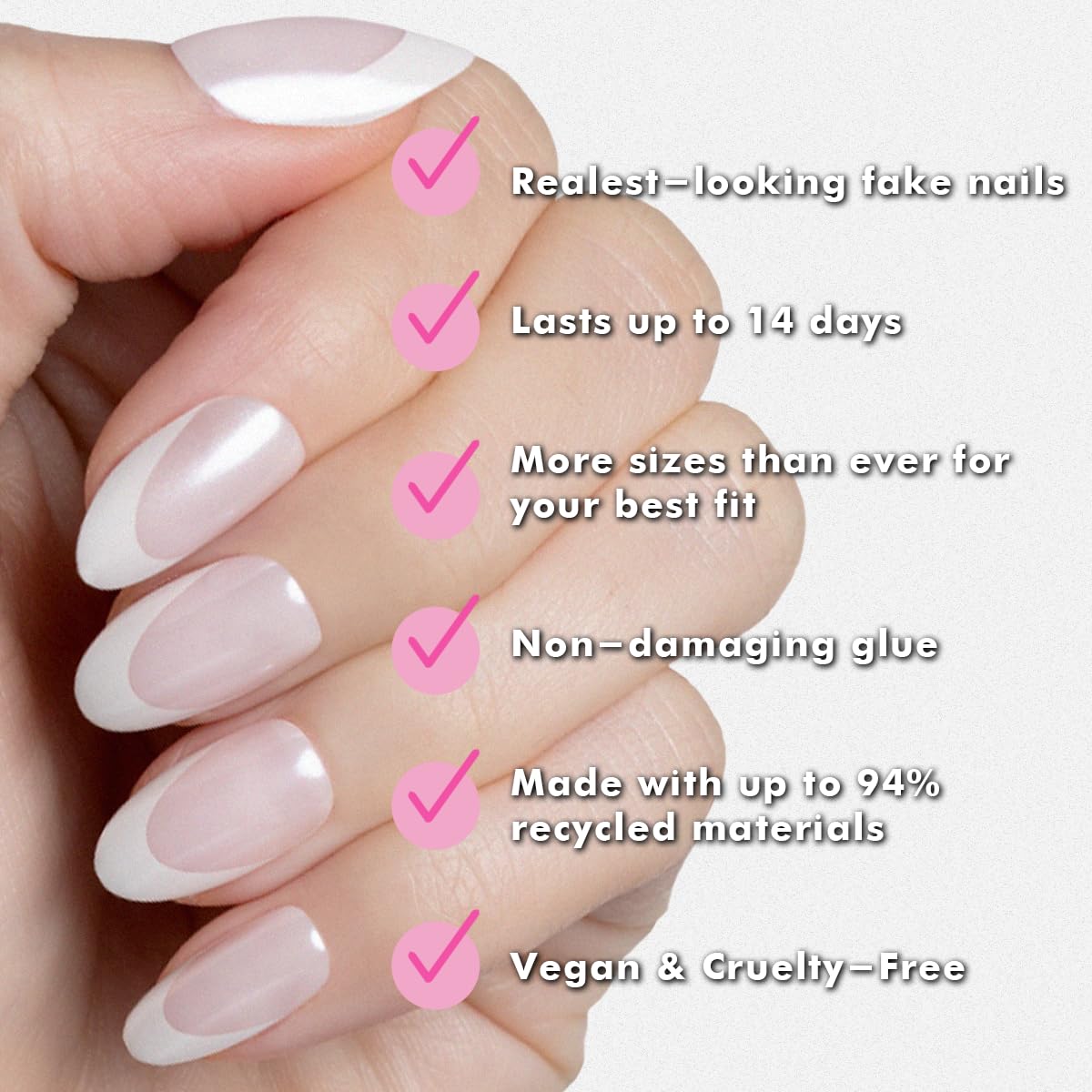Olive & June non-toxic glue being applied for secure bond and gentle long-lasting hold