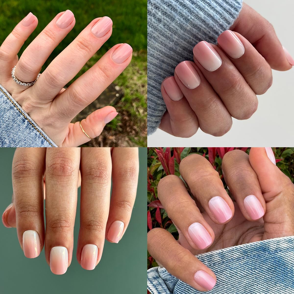Olive & June press-on nails worn on hand demonstrating realistic appearance