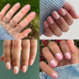 Olive & June press-on nails worn on hand demonstrating realistic appearance