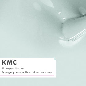 Olive & June ingredient panel highlighting HEMA-free clean formulation benefit