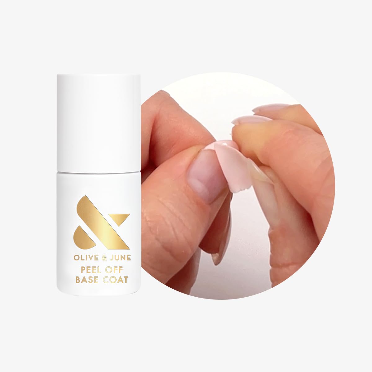 Olive & June cap and brush detail that ensures precise, thin application