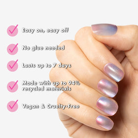 Olive & June prep tools and instructions spread out for step-by-step application benefit