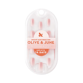 Olive & June 42 press-on nails spread out to show size range for perfect fit