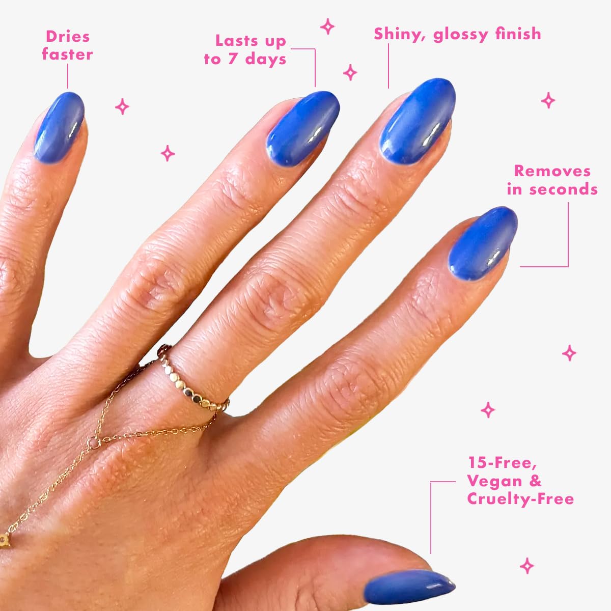 Olive & June Speed Gloss topcoat bottle to boost shine and protect color