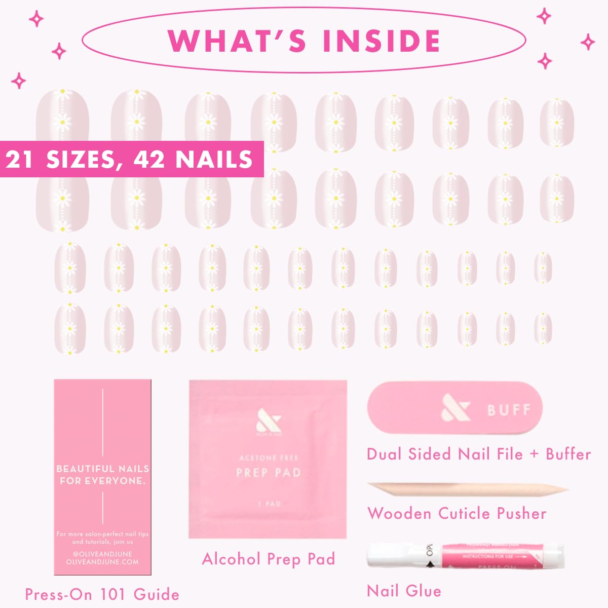 Olive & June short round nails worn in everyday outfit showing salon-quality finish benefit