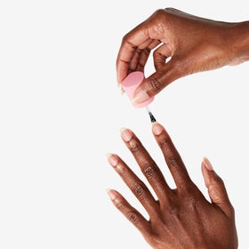 Olive & June before and after nails showing stronger, less peeling nails