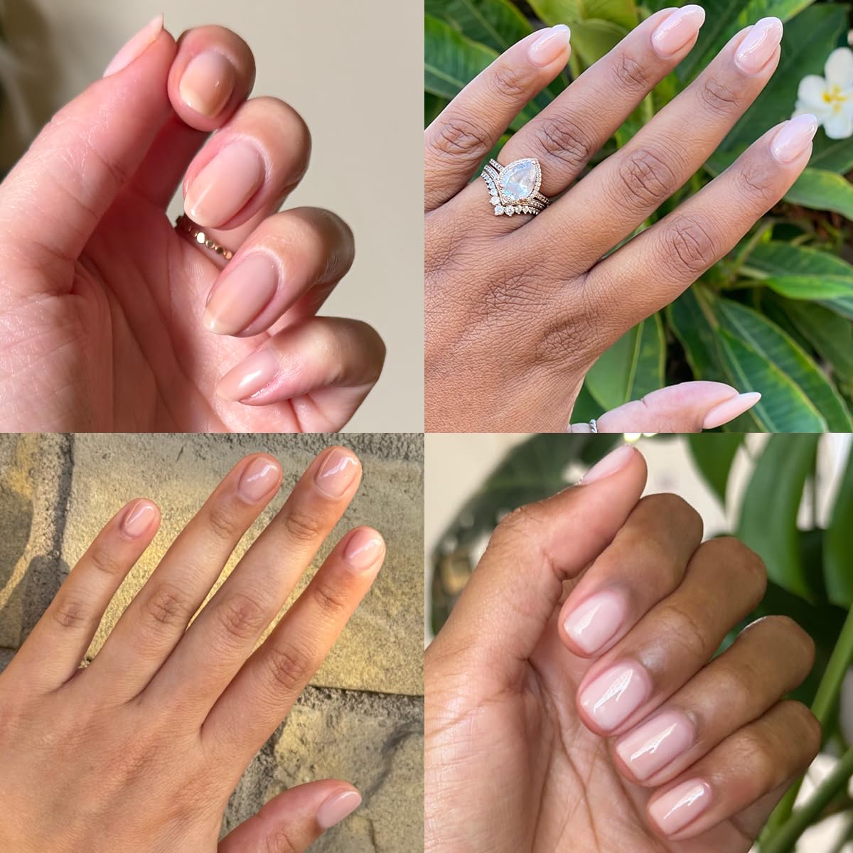 Olive & June nail wheel swatches showing sheer mauve coverage benefit