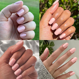 Olive & June nail surface texture detail showing smooth realistic finish