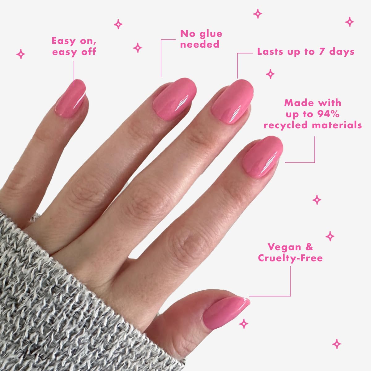 Olive & June included tools file buffer and cuticle pusher for precise prep