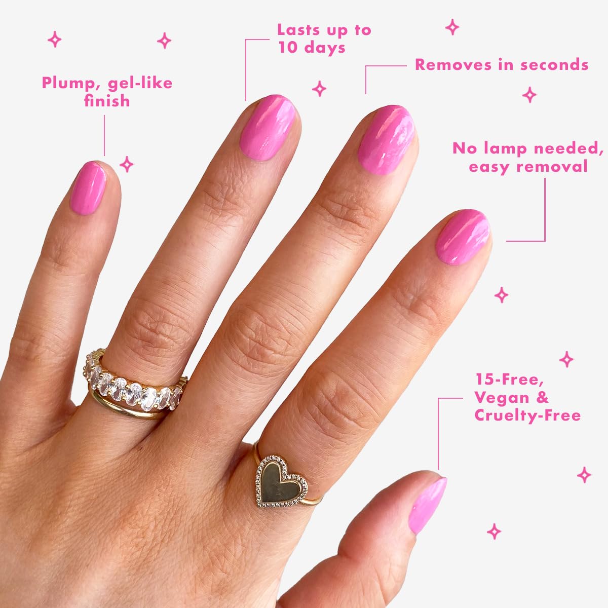 Olive & June Long-Lasting polish and top coat together for glossy protection