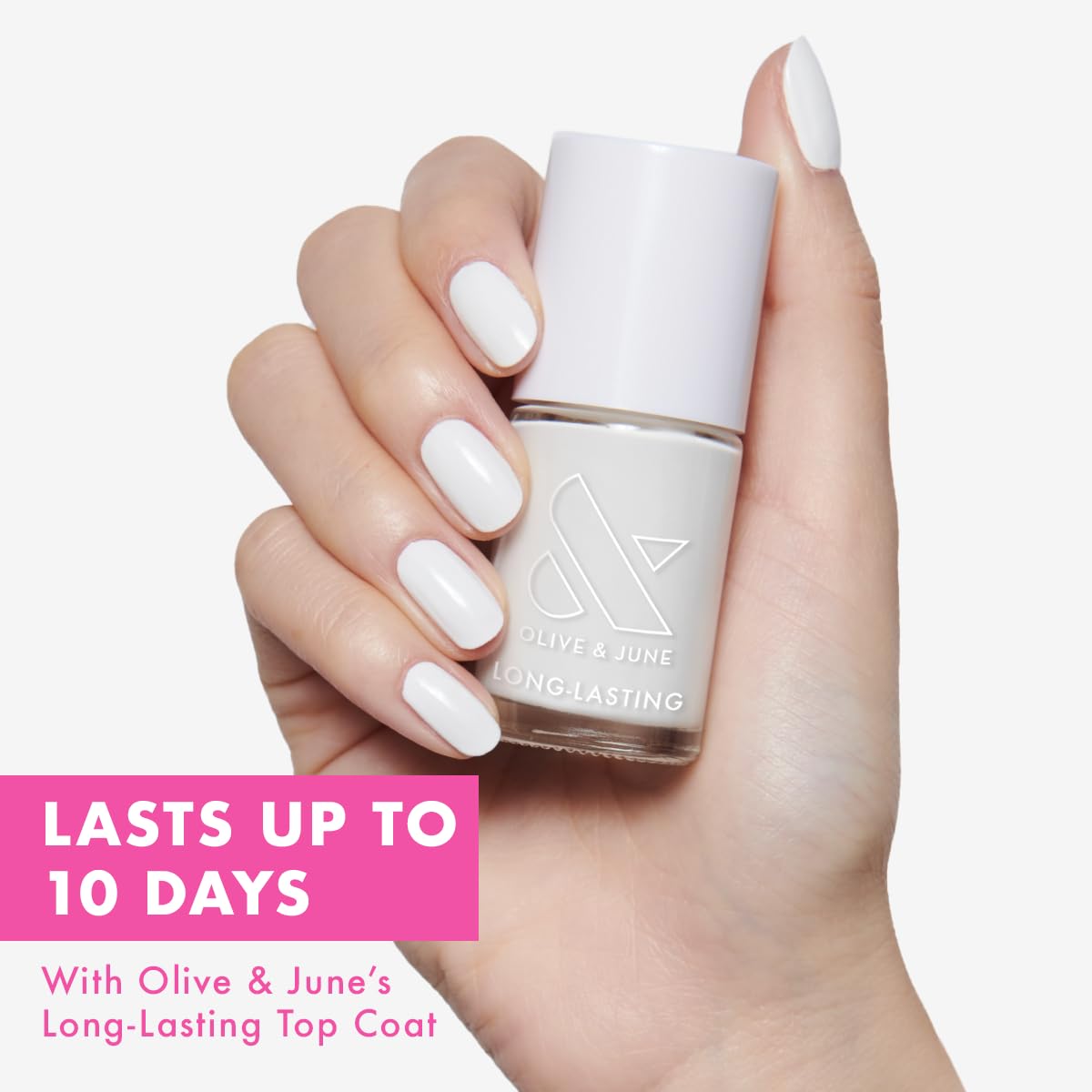 Olive & June wide fan brush close-up for easy even coverage