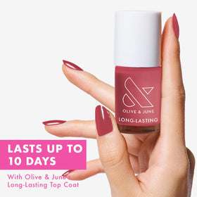 Olive & June wide fan brush close-up for even, fast coverage