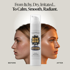 olive gold 03 hand applying lotion demonstrating quick absorption and hydration
