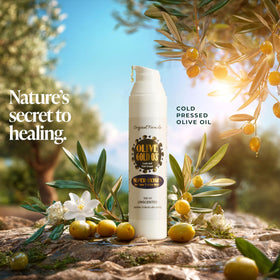 olive gold 03 label detail focusing on ingredients and clean formulation benefit