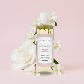 Olivia Care label close-up highlighting vegan ingredients and clean formulation benefits