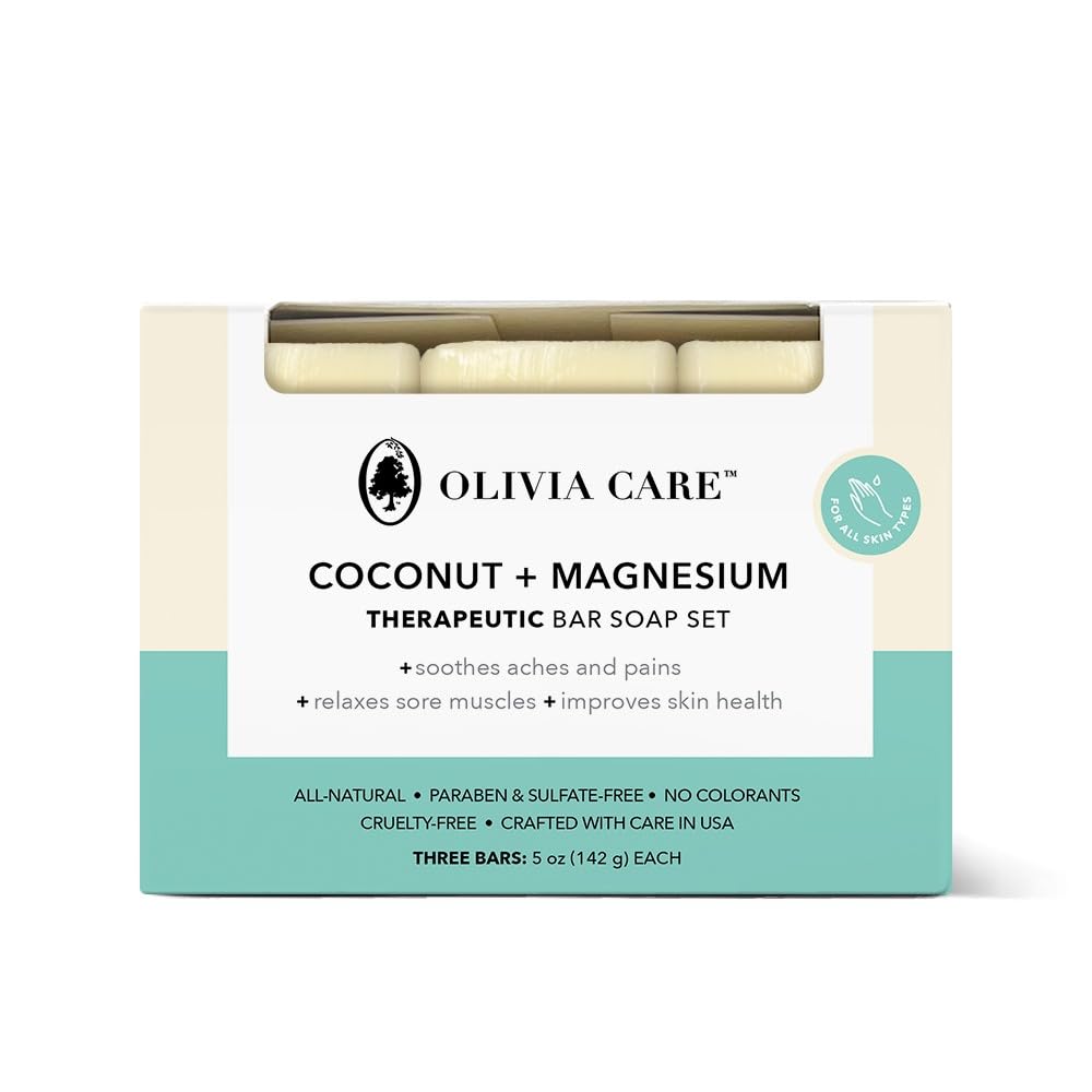 Olivia Care on bathroom shelf in a tidy display promoting daily use benefit