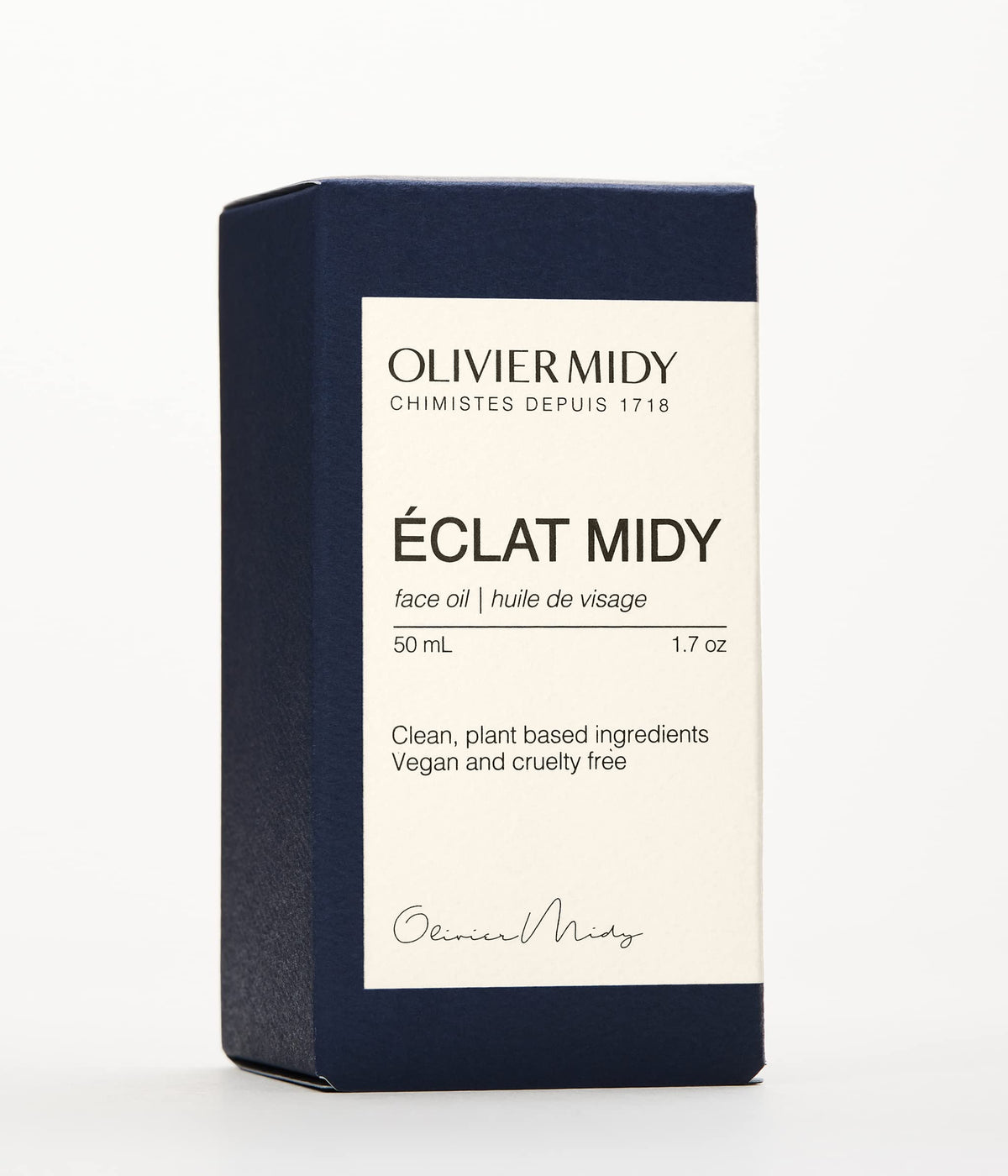 Olivier Midy oil-serum texture close-up demonstrating light absorbency benefit