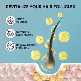 OLIVITA being applied to scalp demonstrating targeted coverage for thinning areas