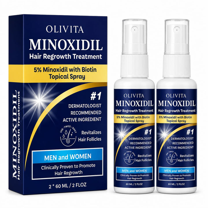 OLIVITA front packaging showing two spray bottles and label benefit
