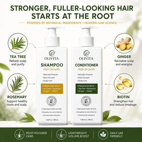 OLIVITA shampoo lather detail showing gentle cleansing without stripping