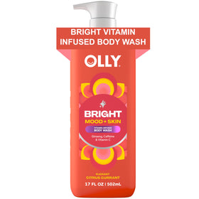 OLLY front bottle view showing bright citrus-currant scent and clear branding