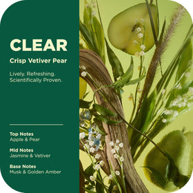 OLLY CLEAR label detail showing vitamin complex and dermatologist-tested claim