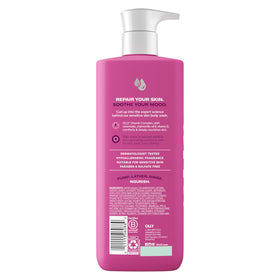 OLLY gel texture closeup highlighting creamy lather and hydration