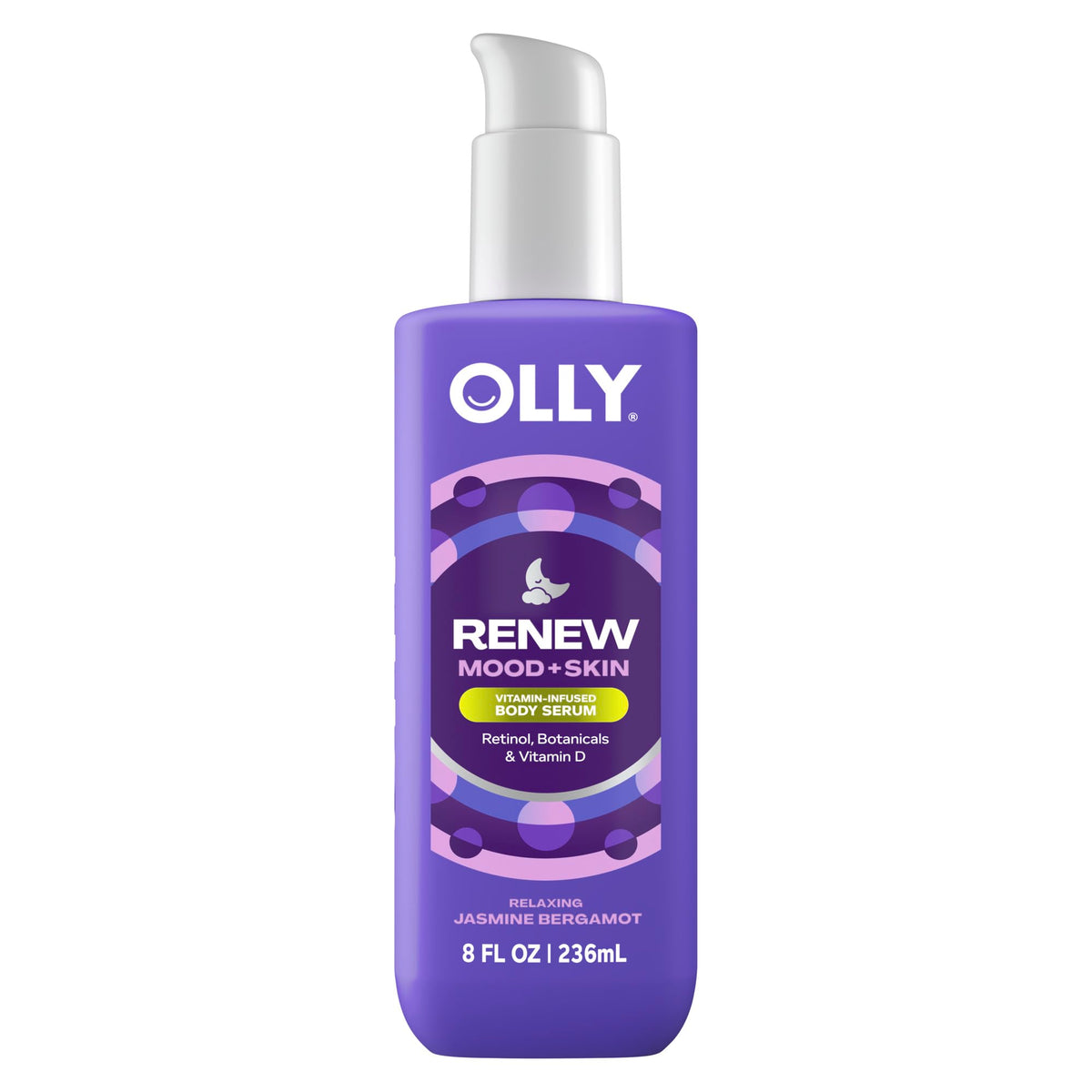 OLLY front packaging 8oz jar showing product and scent for calm bedtime