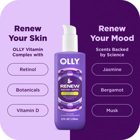 OLLY dispensing serum from pump demonstrating easy, controlled application