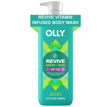 OLLY bottle front view showing label and refreshing benefit