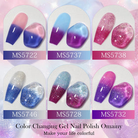 Omainy brush stroke close-up demonstrating smooth gel coverage and easy application