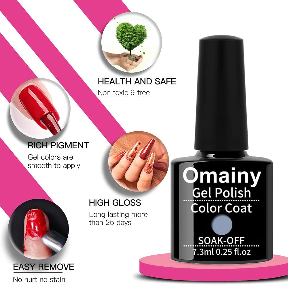 Omainy size scale next to ruler showing 7.3 ml bottles and convenient volume benefit