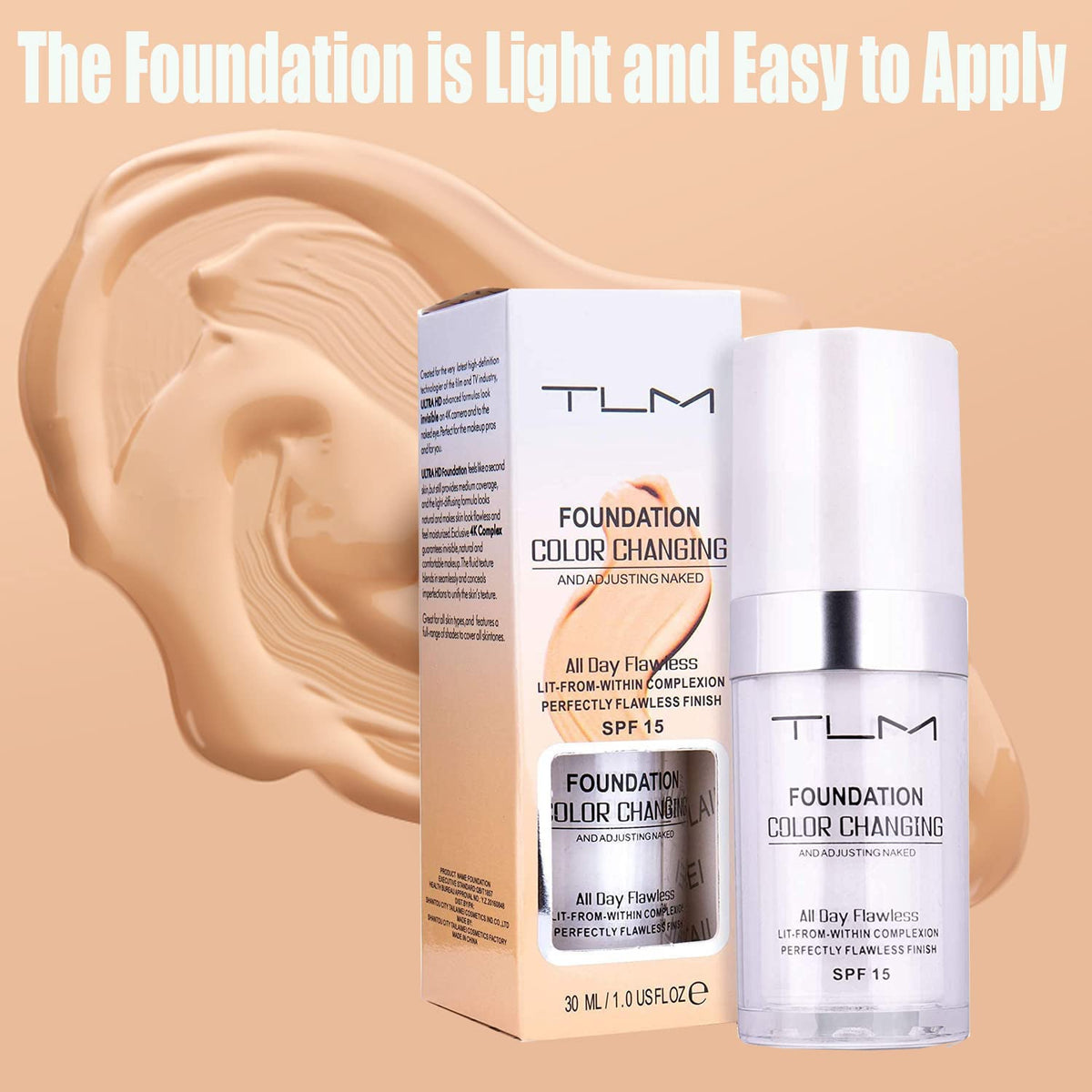 Omaky foundation changing colour on skin demonstrating custom shade matching