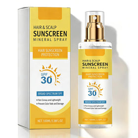 Omexry front packaging showing SPF 30 spray offering visible sun protection