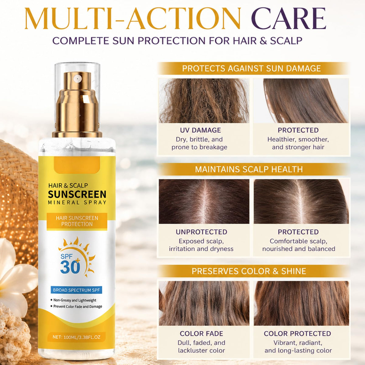 Omexry hair texture after use showing soft, non-greasy, protected strands