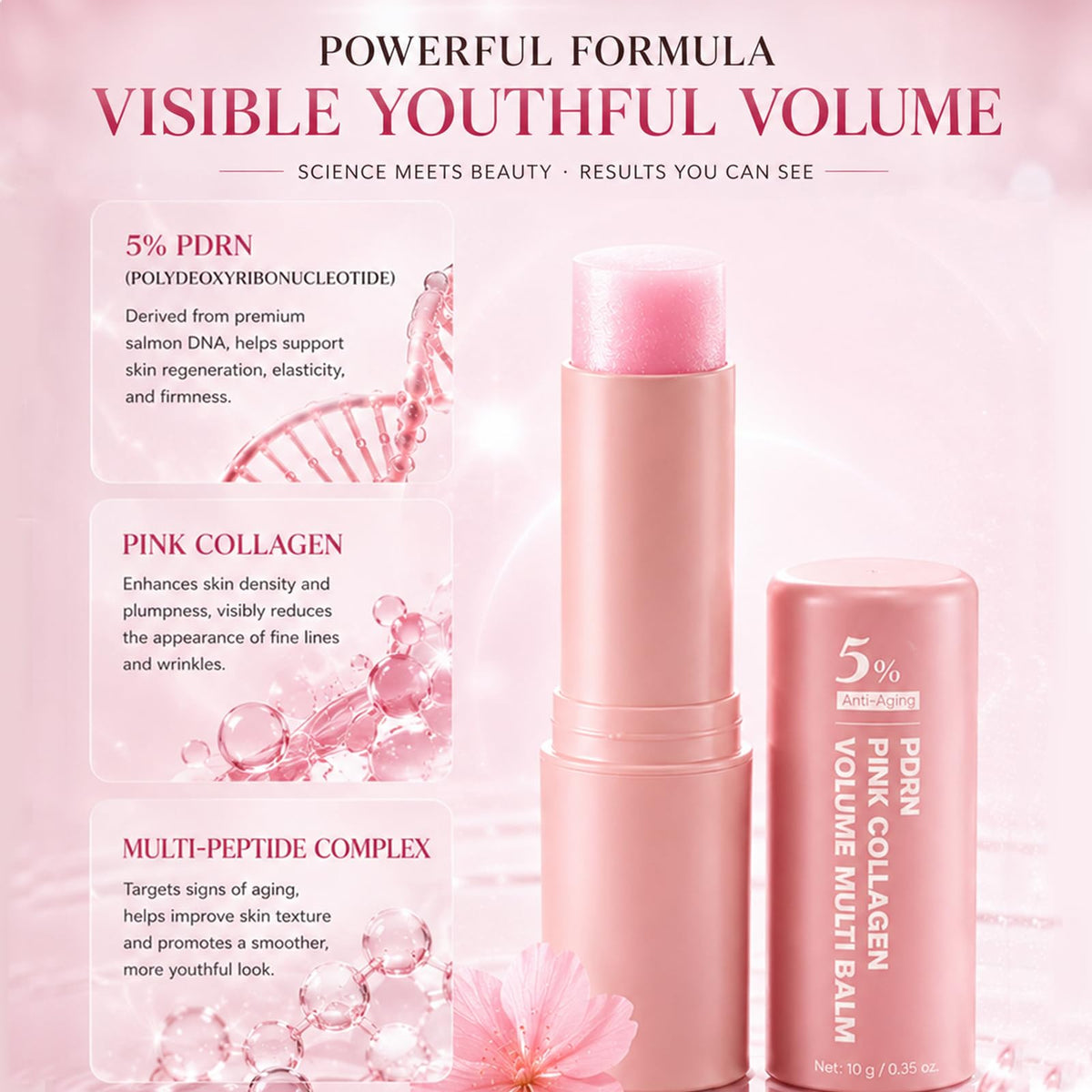 Omexry balm in palm showing travel-friendly size and quick on-the-go touch-up benefit