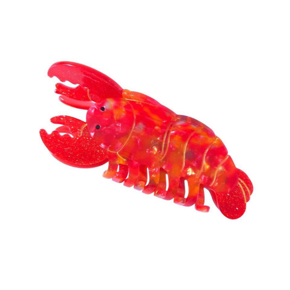 OMG Decor front view of lobster claw clip showing glossy finish and elegant shape