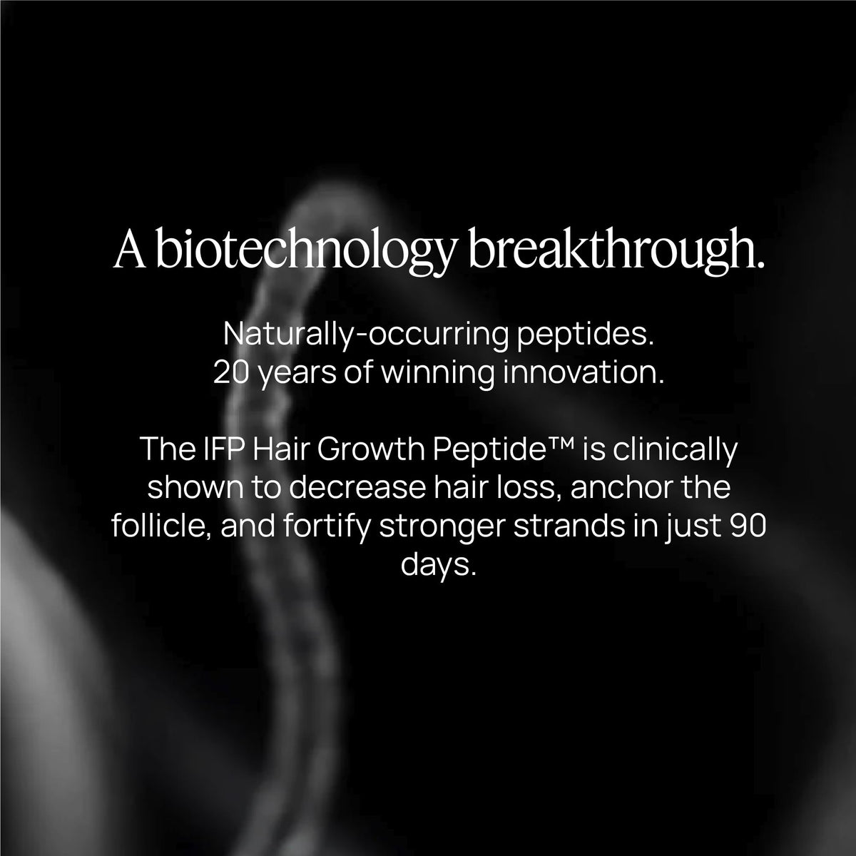 OMI WellBeauty ingredient visual with peptides emphasizing biotech approach benefit